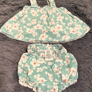 Joie Mint Green Floral Diaper Cover Set